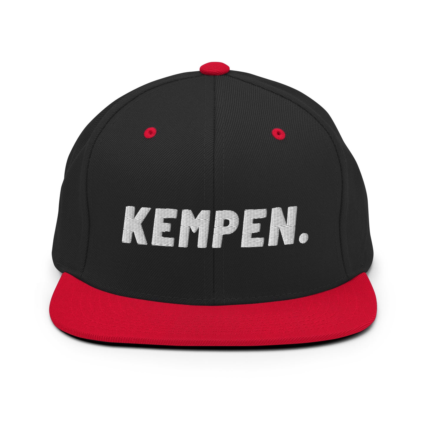 Snapback - kempen - wit geborduurd