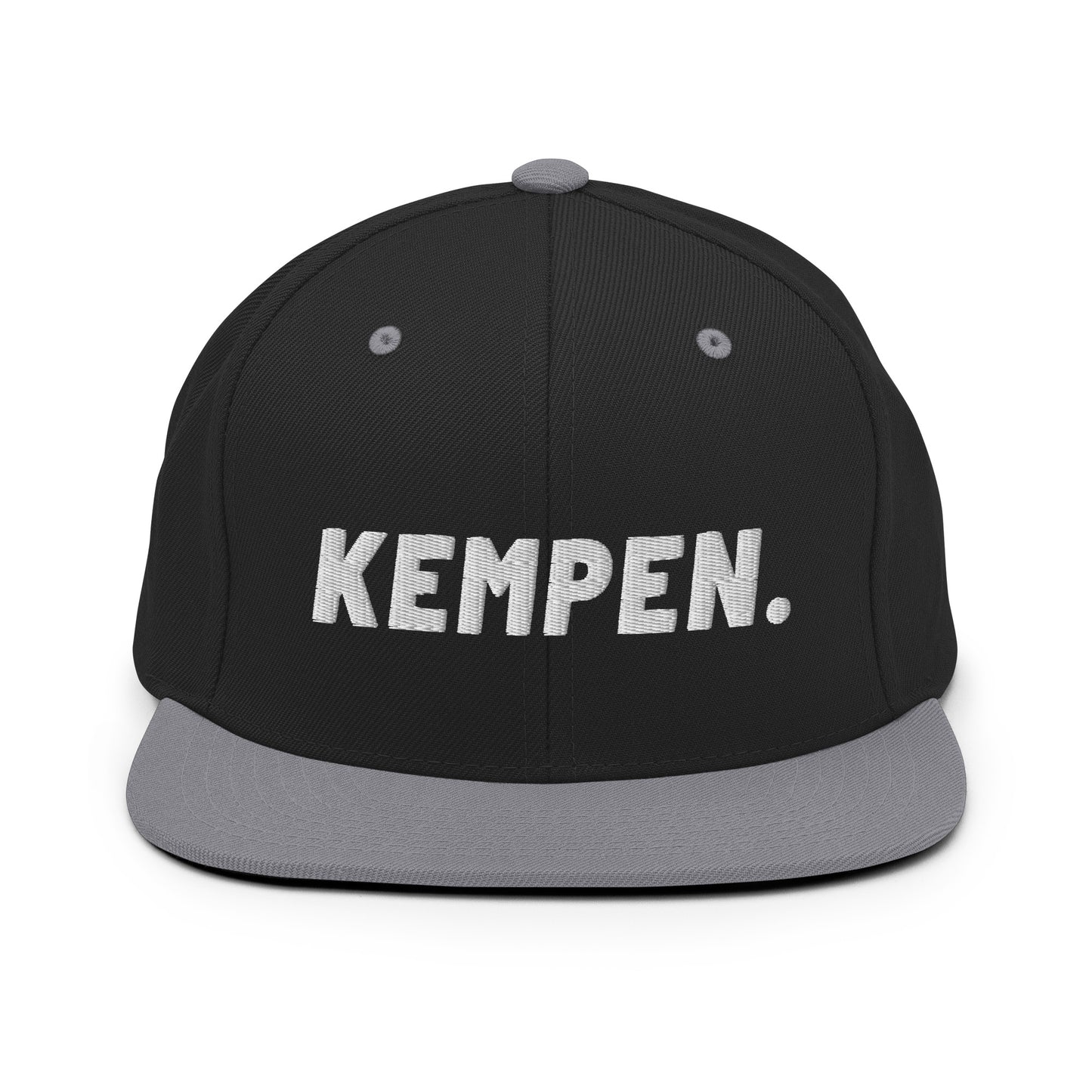 Snapback - kempen - wit geborduurd