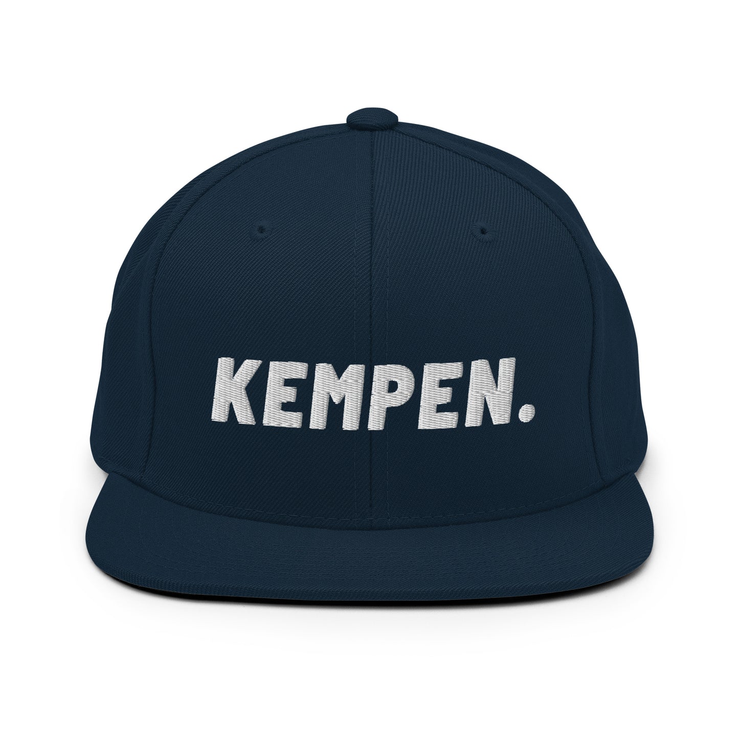 Snapback - kempen - wit geborduurd