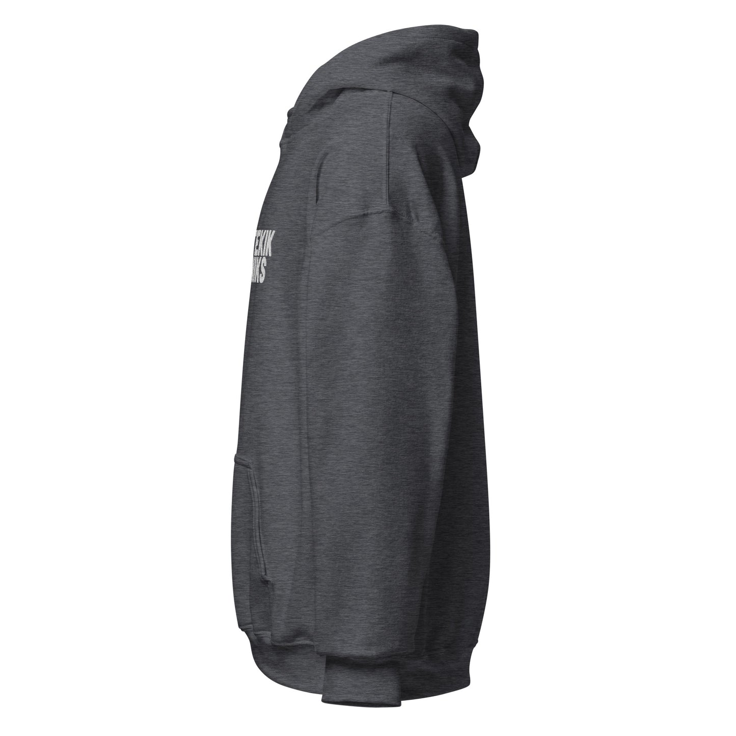 Essentials hoodie - ik muttekik just niks - wit geborduurd