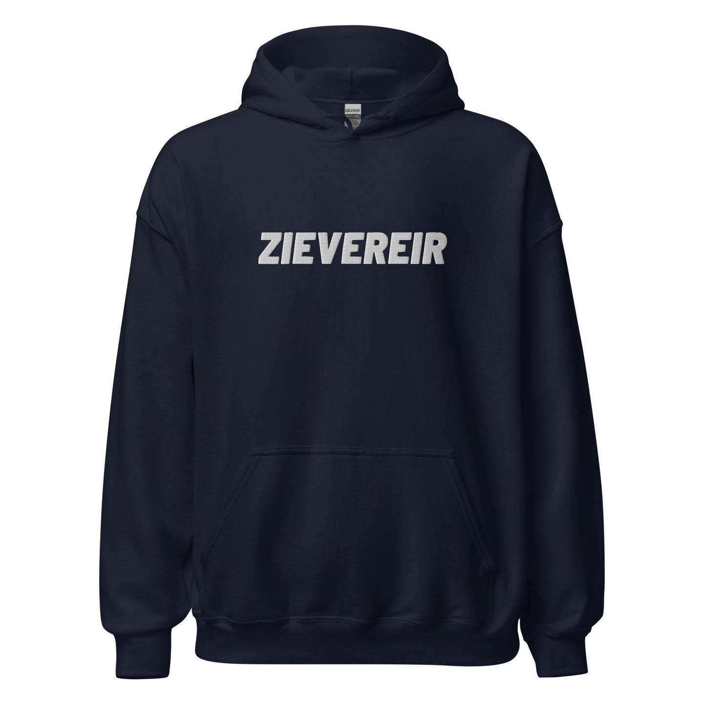 Essentials hoodie - zievereir - wit geborduurd