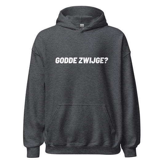 Essentials hoodie - godde zwijge? - geprint