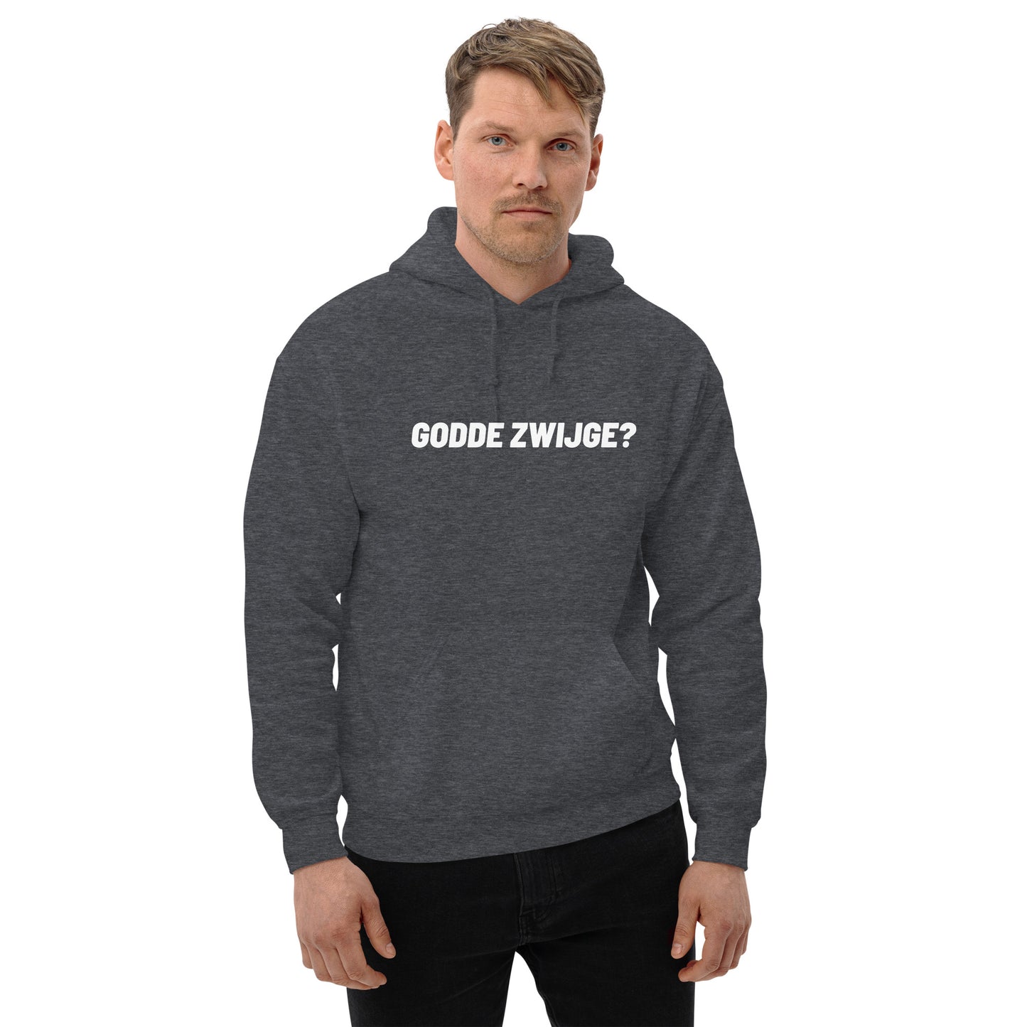 Essentials hoodie - godde zwijge? - geprint