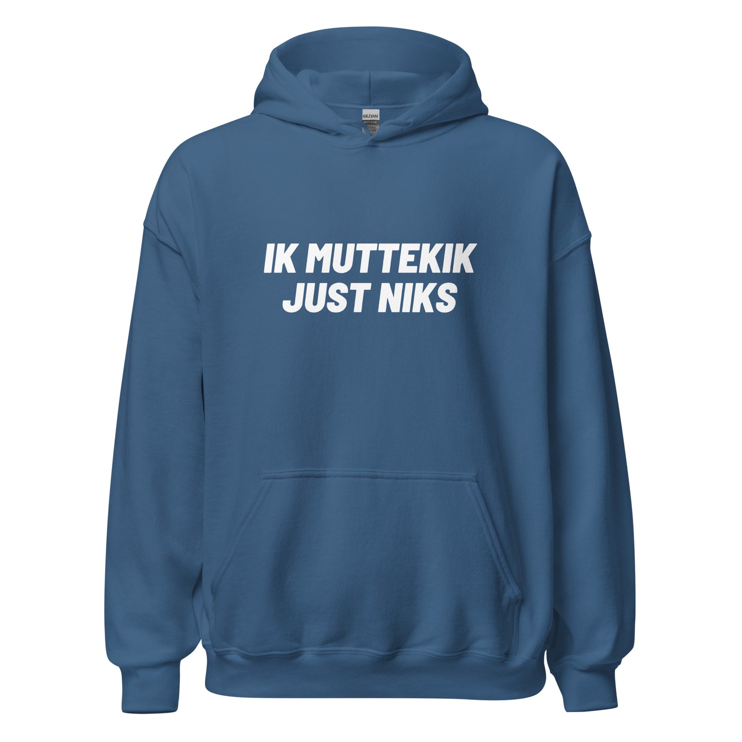 Essentials hoodie - ik muttekik just niks - geprint