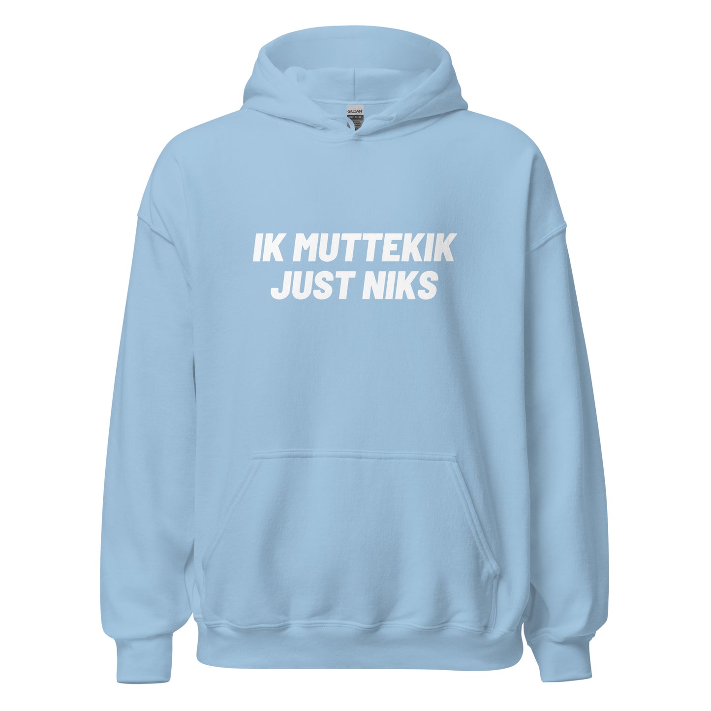 Essentials hoodie - ik muttekik just niks - geprint