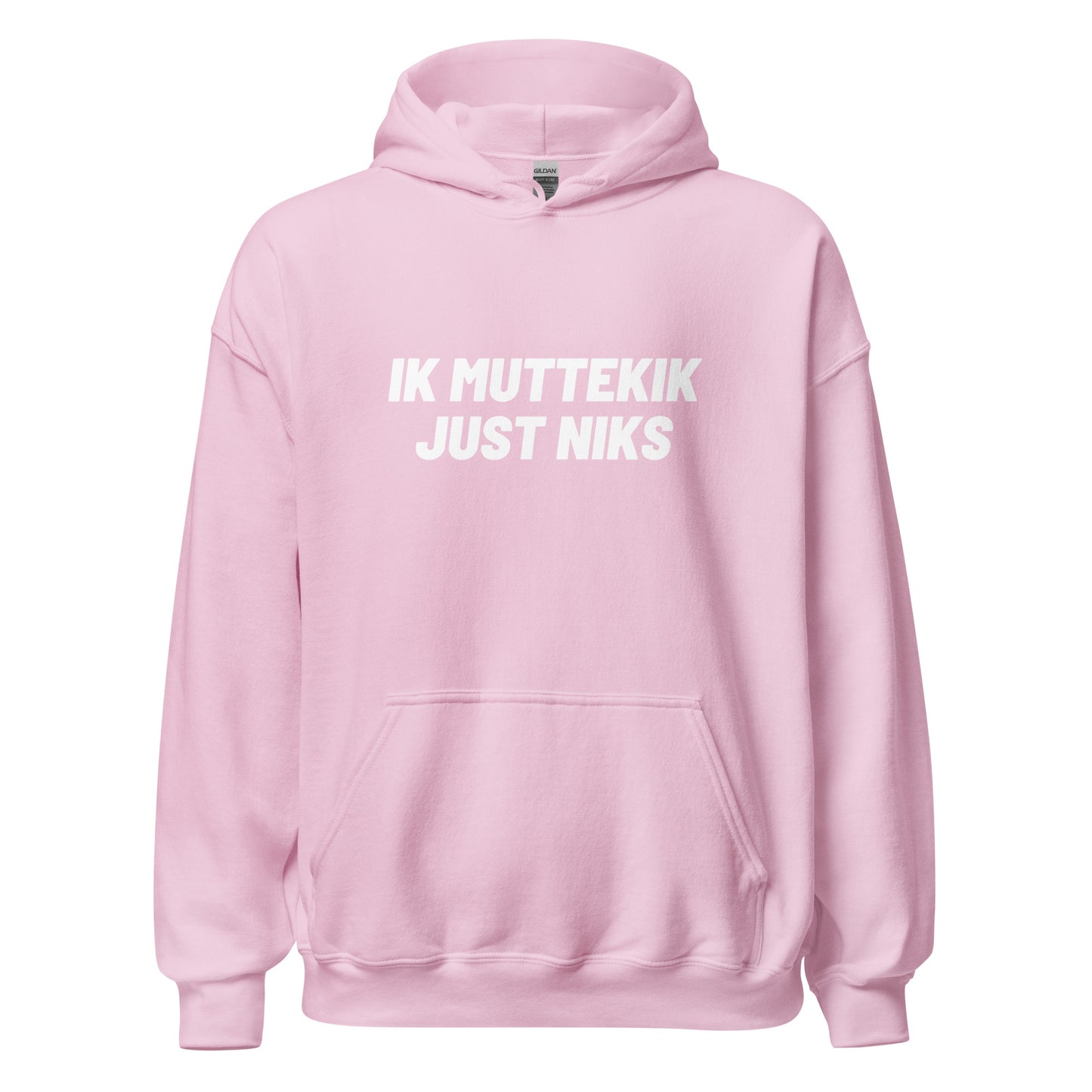 Essentials hoodie - ik muttekik just niks - geprint