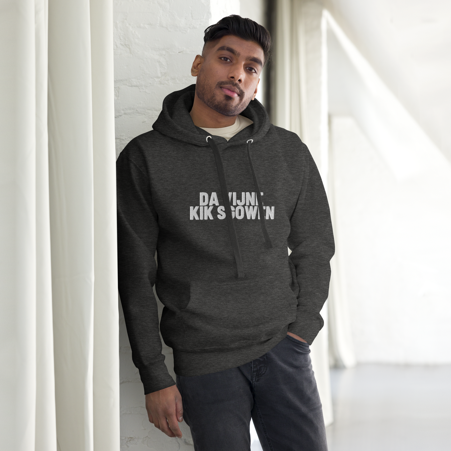 Premium hoodie - da vijne kik sgowen